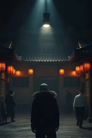 天堂在线本周主推剧集竖版海报，夜色中的城市天台与斜射光影