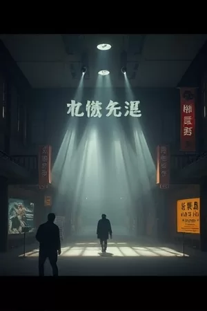 剧集星野合作社竖版封面，夜晚写字楼灯火与天台星空
