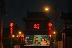 剧集归途有灯封面，深夜乡道上的一盏路灯与回家的车